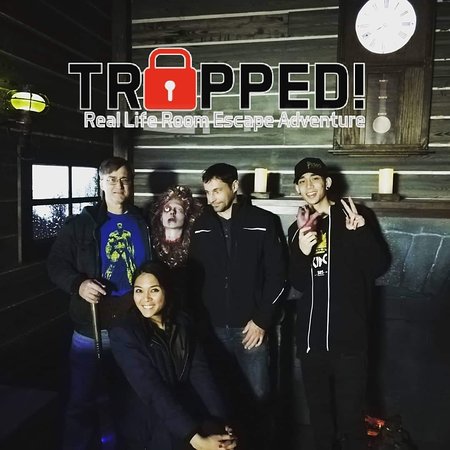 Happy guests at Trapped! Escape Room Las Vegas